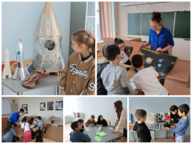 Учащиеся 11а и 10а класса психолого-педагогической направленности провели интеллектуально-познавательную игру «Космический квест».
